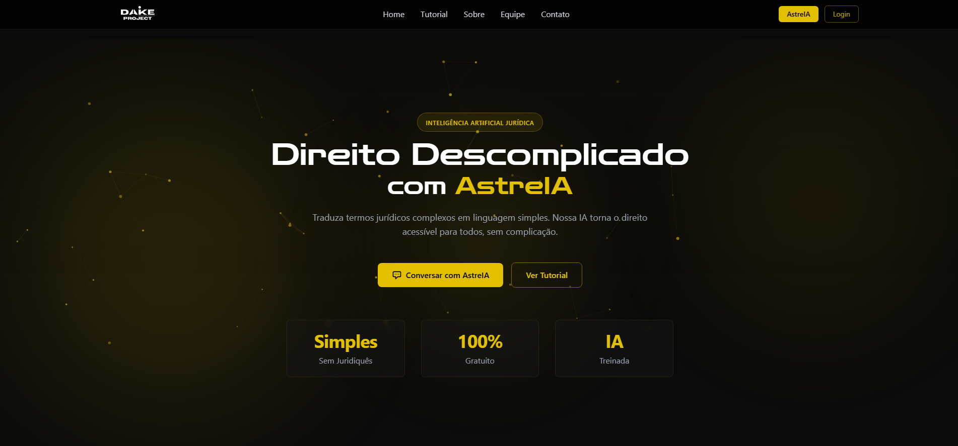 Tela inicial do Daike